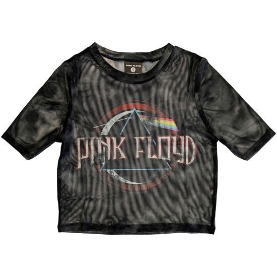 Cover for Pink Floyd · Pink Floyd Ladies Crop Top: Vintage Dark Side of the Moon Seal (Mesh) (XX-Small) (Kläder) [size XXS]