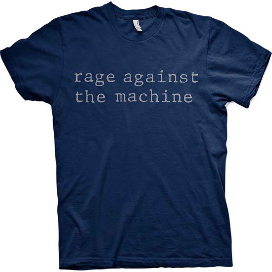 Cover for Rage Against The Machine · Rage Against The Machine Unisex T-Shirt: Original Logo (T-shirt) [size L] [Blue - Unisex edition] (2018)