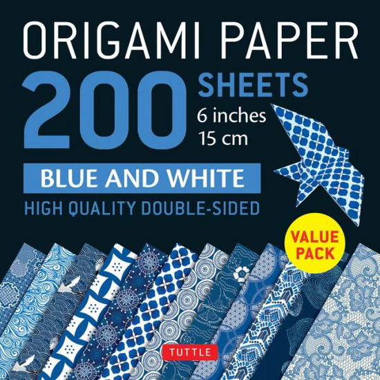 Origami Paper 200 sheets Blue and White Patterns 6" (15 cm): Double Sided Origami Sheets Printed with 12 Different Designs (Instructions for 6 Projects Included) - Tuttle Publishing - Bøker - Tuttle Publishing - 9780804852371 - 31. mars 2020