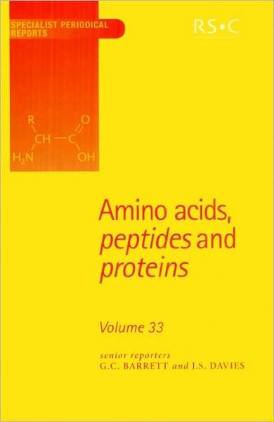Cover for Royal Society of Chemistry · Amino Acids, Peptides and Proteins: Volume 33 - Specialist Periodical Reports (Gebundenes Buch) (2002)