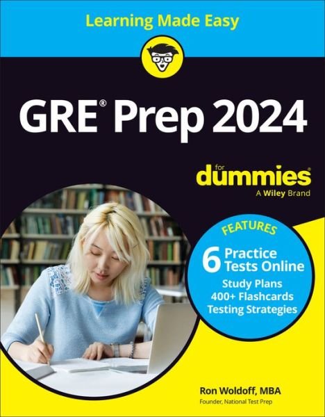 Cover for Woldoff, Ron (National Test Prep) · GRE Prep 2024 For Dummies with Online Practice (Paperback Book) (2023)