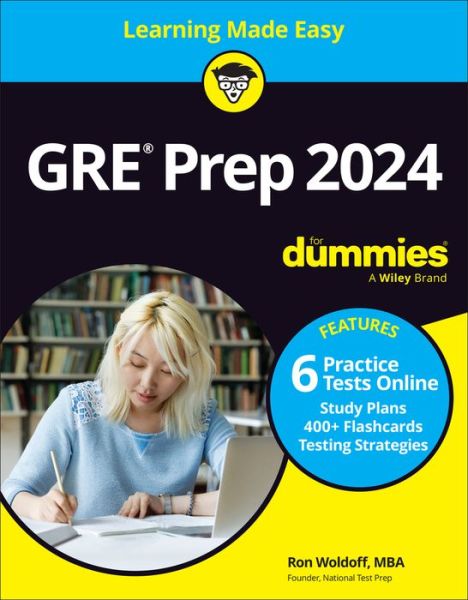 Cover for Woldoff, Ron (National Test Prep) · GRE Prep 2024 For Dummies with Online Practice (Taschenbuch) (2023)