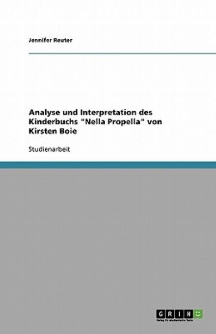 Cover for Reuter · Analyse und Interpretation des K (Book) [German edition] (2013)