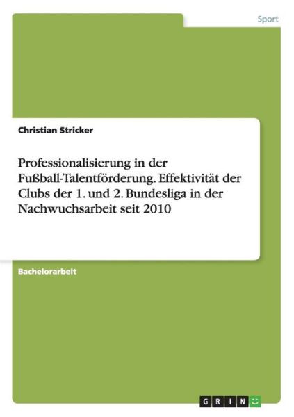 Cover for Stricker · Professionalisierung in der Fu (Book) (2016)