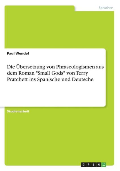 Cover for Wendel · Die Übersetzung von Phraseologis (Book) (2016)