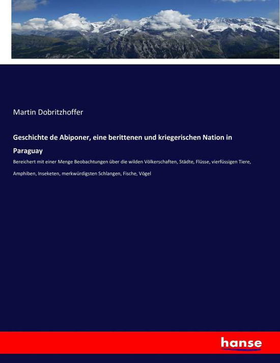 Cover for Dobritzhoffer · Geschichte de Abiponer, e (Book) (2016)