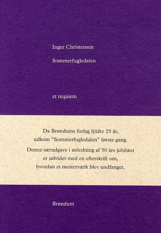 Cover for Inger Christensen · Sommerfugledalen (Sewn Spine Book) [1.º edición] (2016)