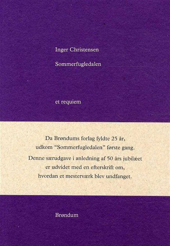 Cover for Inger Christensen · Sommerfugledalen (Heftet bok) [1. utgave] (2016)