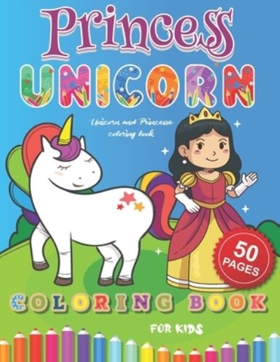 Cover for Barkoun Press · Unicorn and Princesse coloring book (Paperback Book) (2020)