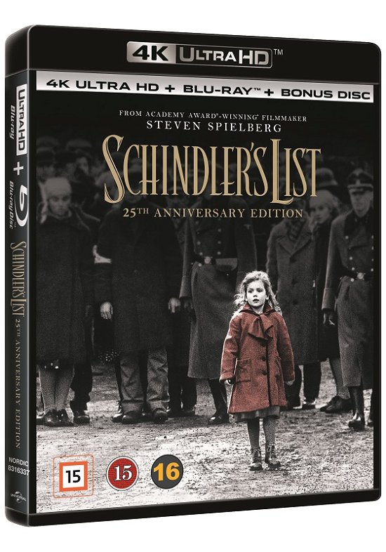 Cover for Schindler's List (4K Ultra HD/BD) [4K edition] (2019)