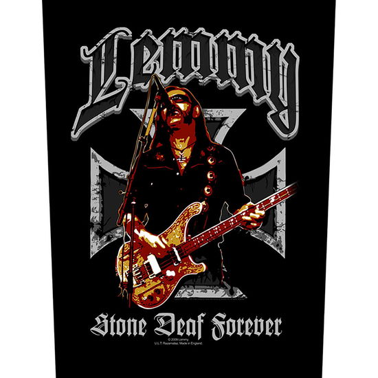 Lemmy Back Patch: Stone Deaf - Lemmy - Produtos - PHD - 5055339709372 - 19 de agosto de 2019