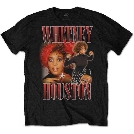 Cover for Whitney Houston · Whitney Houston Unisex T-Shirt: 90s Homage (T-shirt) [size M] [Black - Unisex edition] (2019)