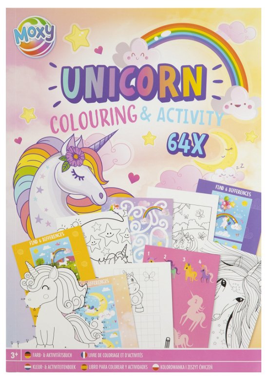 KREA: Male- og aktivitetsbog - Unicorn, A4, 64 sider - Kleur - Merchandise - Legind - 8715427088372 - 13. März 2024
