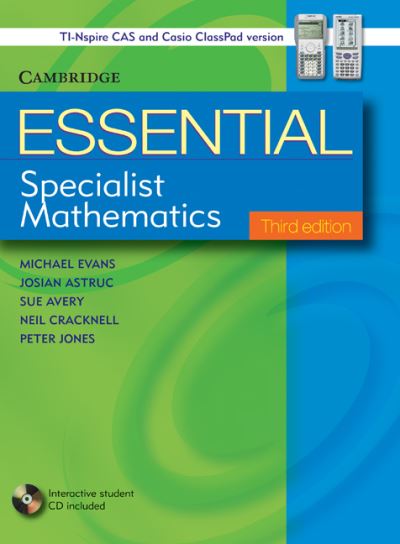 Cover for Michael Evans · Essential Specialist Mathematics with Student CD-ROM TIN/CP Version - Essential Mathematics (Book) [3 Student edition] (2009)