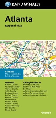 Rand McNally Folded Map: Atlanta Regional Map - Rand McNally - Books - Rand McNally - 9780528025372 - September 22, 2021