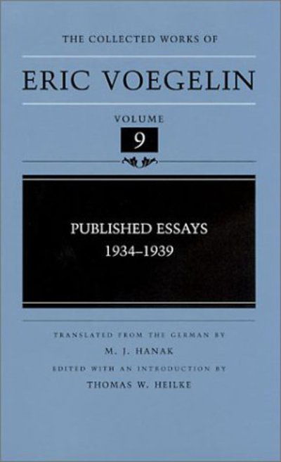 Cover for Eric Voegelin · Published Essays, 1934-1939 (CW9) - Collected Works of Eric Voegelin (Hardcover Book) (2001)