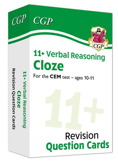 Cover for CGP Books · 11+ CEM Revision Question Cards: Verbal Reasoning Cloze - Ages 10-11 - CGP CEM 11+ Ages 10-11 (Hardcover bog) (2020)