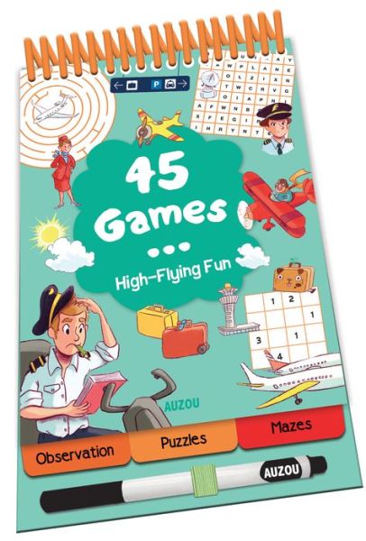 Cover for Auzou Publishing · 45 Games...High Flying Fun (Spiral Book) (2019)