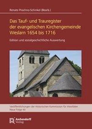 Cover for Aschendorff Verlag · Das Tauf- und Trauregister der evangelischen Kirchengemeinde Weslarn 1654 bis 1716 (Hardcover Book) (2020)