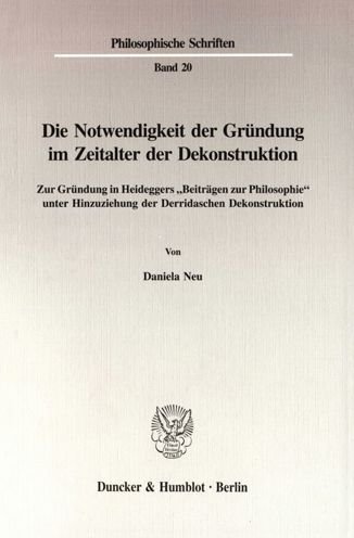 Cover for Neu · Die Notwendigkeit der Gründung im Z (Bok) (1997)