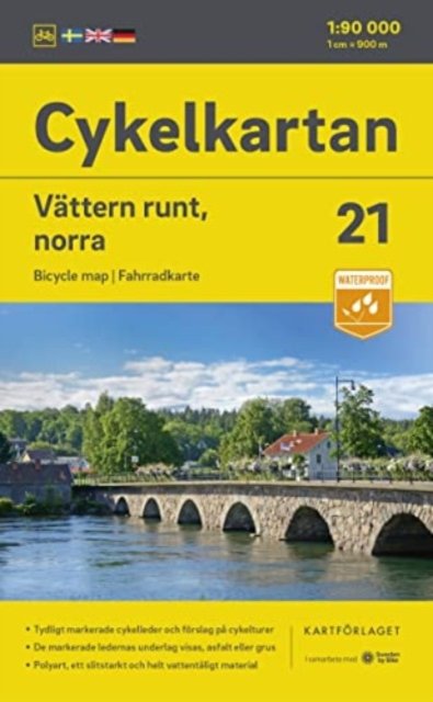 Cover for Norstedts · Cykelkartan: Vättern runt. Norra delen (Hardcover Book) (2023)