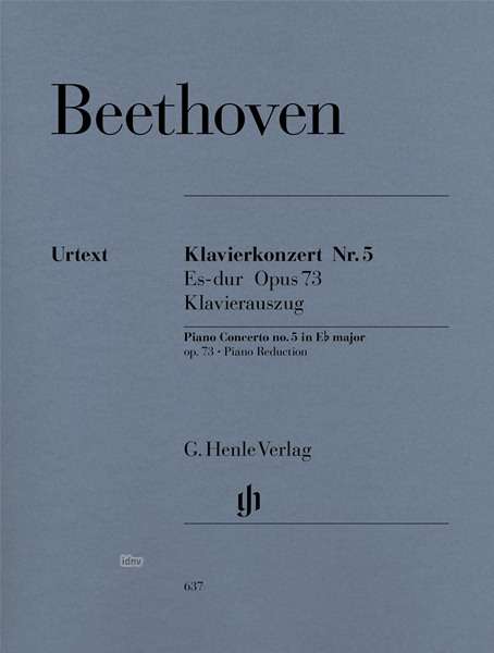 Klavierkon.5,Klav.HN637 - Beethoven - Böcker - SCHOTT & CO - 9790201806372 - 6 april 2018