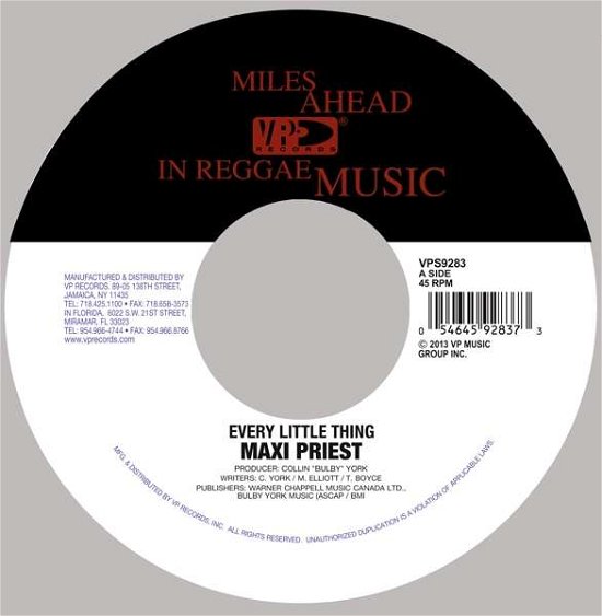 Cover for Maxi Priest · Every Little Thing (7&quot;) (2014)