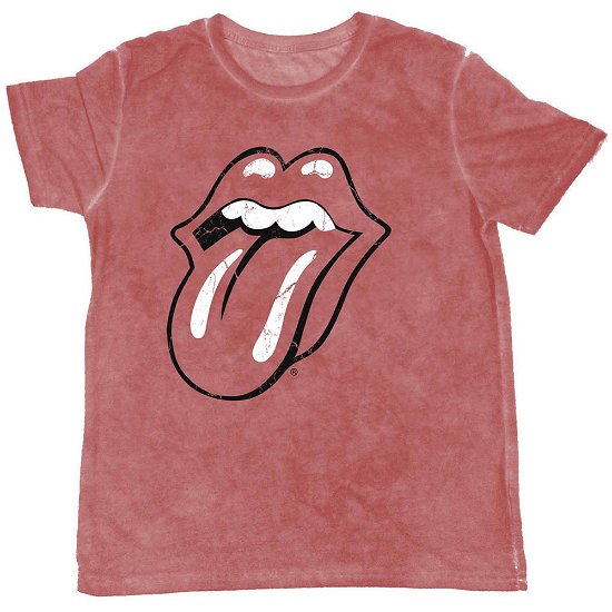 Cover for The Rolling Stones · The Rolling Stones Unisex Premium Tee: Classic Tongue with Flocked Finishing (TØJ) [size S] [Red - Unisex edition]