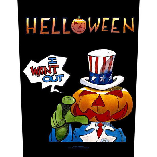 Helloween Back Patch: I Want Out - Helloween - Fanituote -  - 5056365722373 - 