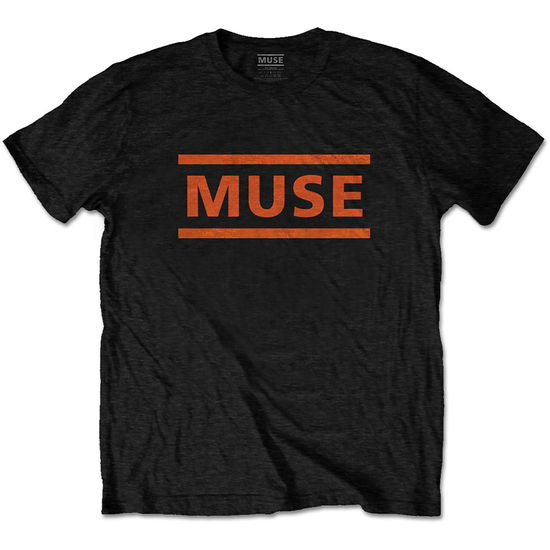 Muse Unisex T-Shirt: Orange Logo - Muse - Merchandise -  - 5056368651373 - November 23, 2020