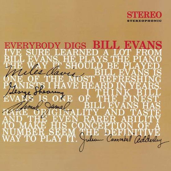 Cover for Bill Evans · Everybody Digs Bill Evans (LP) [Limited edition] (2018)