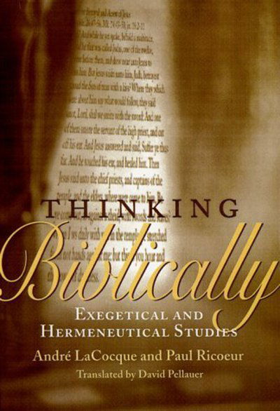 Cover for Paul Ricoeur · Thinking Biblically (Gebundenes Buch) (1998)