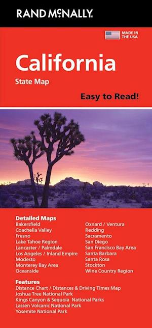 Rand McNally Easy to Read: California State Map - Rand McNally - Bøger - Rand McNally & Co ,U.S. - 9780528028373 - 3. oktober 2024