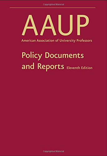 Cover for AAUP (Gwendolyn Bradley, American Association of University Professors) · Policy Documents and Reports (Hardcover Book) [Eleventh edition] (2015)