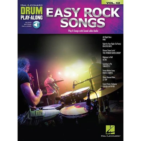Cover for Hal Leonard Publishing Corporation · Easy Rock Songs: Drum Play-Along Volume 42 (Book) (2016)