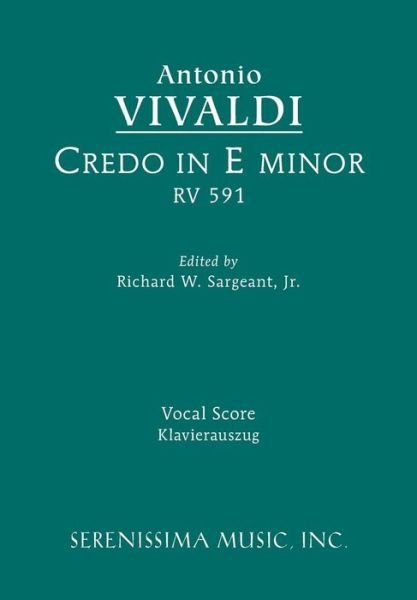 Cover for Antonio Vivaldi · Credo in E Minor, Rv 591: Vocal Score (Paperback Bog) [Latin edition] (2014)
