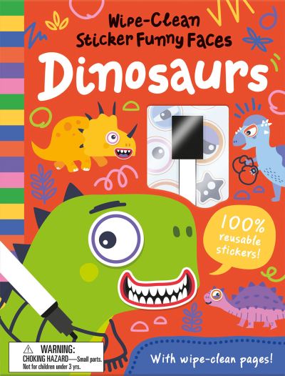 Cover for Rob Abbott · Wipe-Clean Sticker Funny Faces Dinosaurs - Wipe-Clean Sticker Funny Faces (Hardcover Book) (2024)