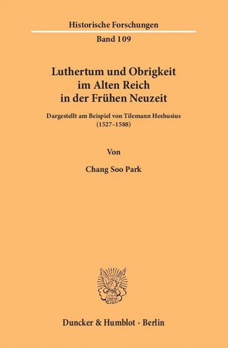 Cover for Park · Luthertum und Obrigkeit im Alten R (Bok) (2016)