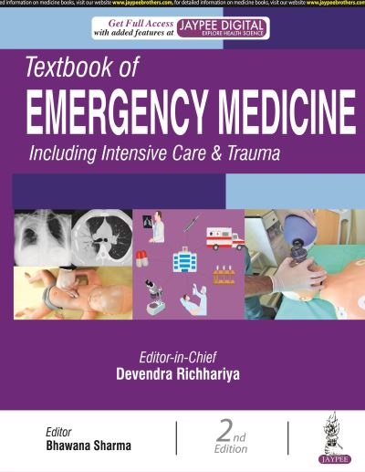 Cover for Devendra Richhariya · Textbook of Emergency Medicine Including Intensive Care &amp; Trauma: Two Volume Set (Pocketbok) [2 Revised edition] (2022)