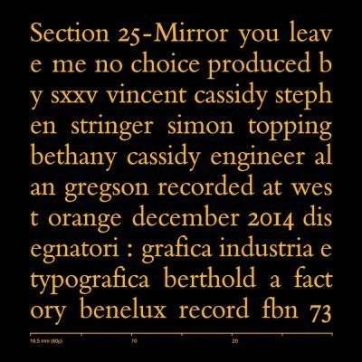 Mirror - Section 25 - Music - Factory Benelux - 0708527003374 - June 2, 2015