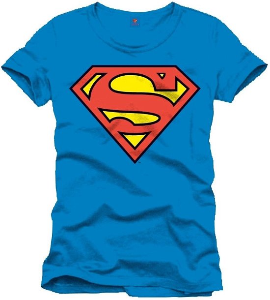 SUPERMAN - T-Shirt Blue Classic Logo - Superman - Gadżety - Cotton Division - 3700334567374 - 7 lutego 2019