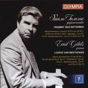 Piano Sonatas Vol 7, Disc 7 - Emil Gilels - Music - OLYMPIA - MEZHDUNARODNAYA KNIGA MUSICA - 4607167791374 - 