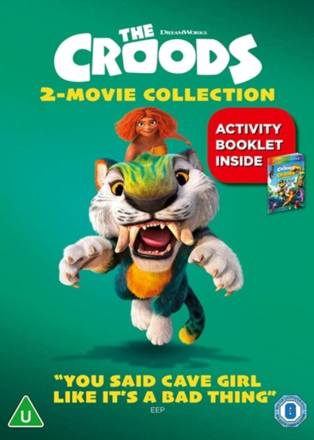 Cover for The Croods 12 Activity Bk DVD · The Croods 1 / The Croods 2 (With Activity Book) (DVD) (2022)