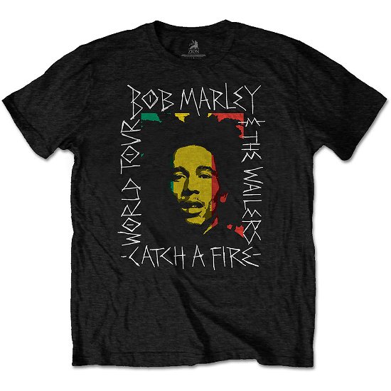 Cover for Bob Marley · Bob Marley Unisex T-Shirt: Rasta Scratch (T-shirt) [size S] [Black - Unisex edition]