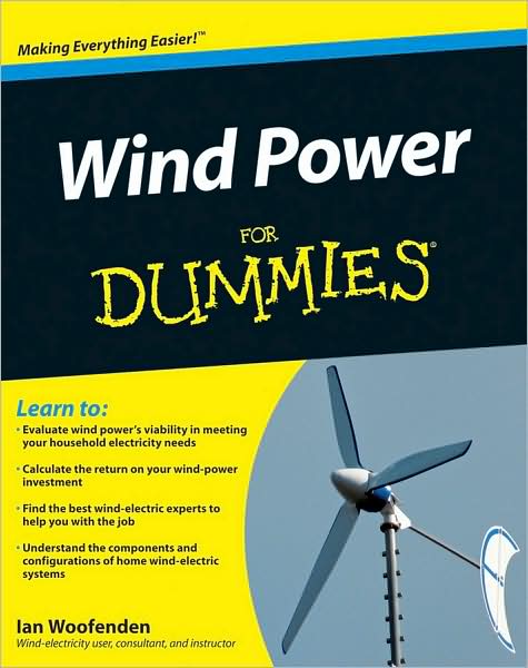 Cover for Ian Woofenden · Wind Power For Dummies (Paperback Book) (2009)