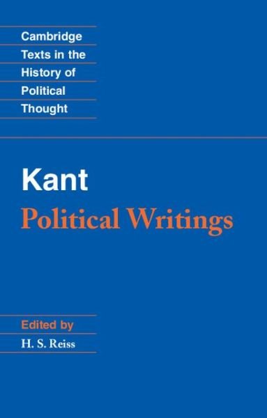 Cover for Immanuel Kant · Kant: Political Writings - Cambridge Texts in the History of Political Thought (Paperback Bog) [2 Revised edition] (1991)