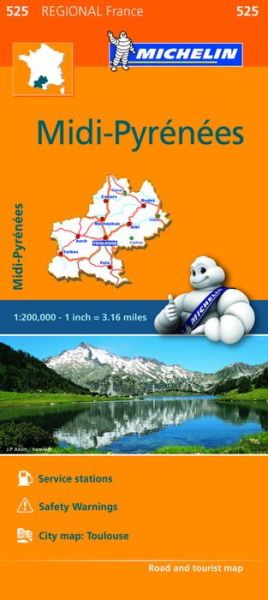 Midi-Pyrenees - Michelin Regional Map 525: Map - Michelin - Bøger - Michelin Editions des Voyages - 9782067209374 - 7. juli 2017