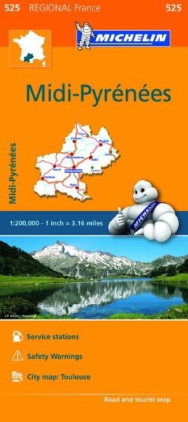 Midi-Pyrenees - Michelin Regional Map 525: Map - Michelin - Boeken - Michelin Editions des Voyages - 9782067209374 - 7 juli 2017