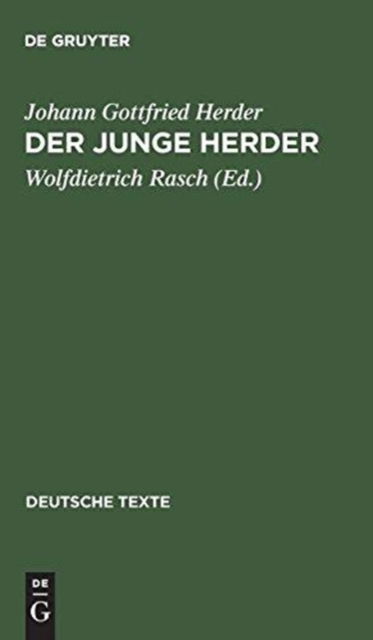 Cover for Johann Gottfried Herder · Der junge Herder (Hardcover Book) (1955)