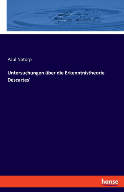 Cover for Natorp · Untersuchungen über die Erkenntn (Book) (2022)